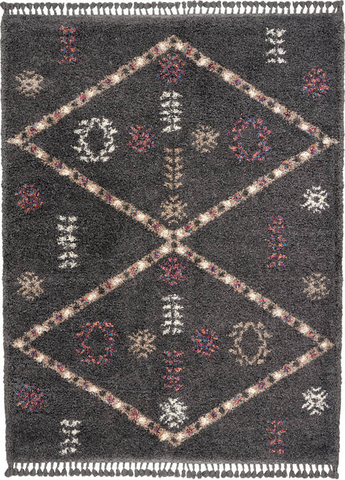 Nourison NORDIC SHAG Grey 90 X 120 Area Rug 805-114186 Image 0