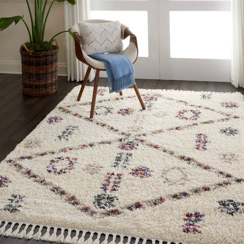 Nourison NORDIC SHAG White 53 X 79 Area Rug 805-114188 Image 3