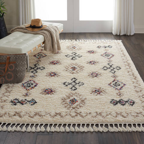 Nourison Nordic Shag Beige 40 X 63 Area Rug 805-114191 Image 3