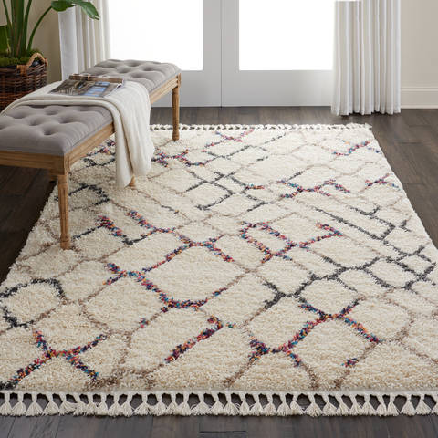 Nourison NORDIC SHAG White 40 X 63 Area Rug 805-114195 Image 1