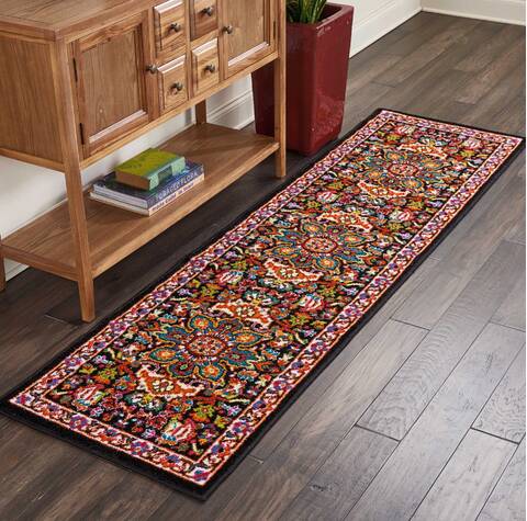 Nourison Oakdale Black Runner 22 X 76 Area Rug 805-114219 Image 3