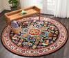 Nourison Oakdale Black Round 710 X 710 Area Rug  805-114228 Thumb 3