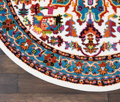 Nourison Oakdale Beige Round 53 X 53 Area Rug 805-114239 Image 1