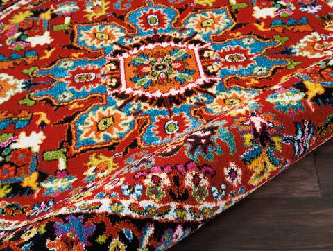 Nourison Oakdale Red Round 53 X 53 Area Rug 805-114245 Image 2