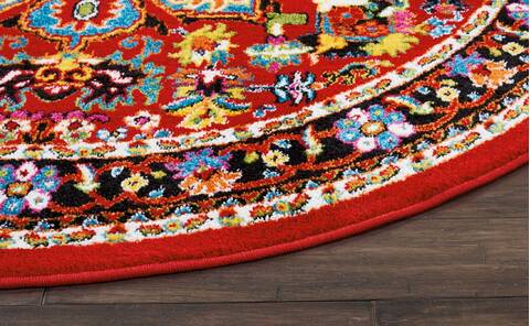 Nourison Oakdale Red Round 53 X 53 Area Rug 805-114245 Image 4