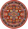 Nourison Oakdale Red Round 53 X 53 Area Rug  805-114245 Thumb 0
