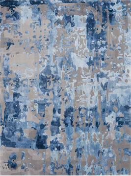 Nourison Prismatic Blue Rectangle 5x8 ft Lucxelle Carpet 114320