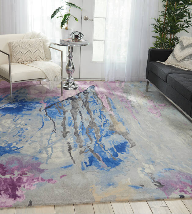 Nourison Prismatic Grey 79 X 99 Area Rug 805-114327 Image 3