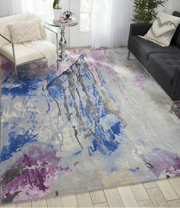 Nourison Prismatic Grey 79 X 99 Area Rug 805-114327 Image 4