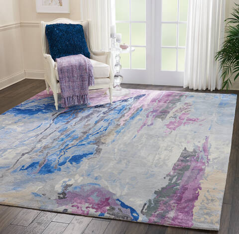 Nourison Prismatic Grey 86 X 116 Area Rug 805-114328 Image 3