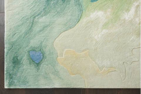 Nourison Prismatic Green 79 X 99 Area Rug 805-114355 Image 1