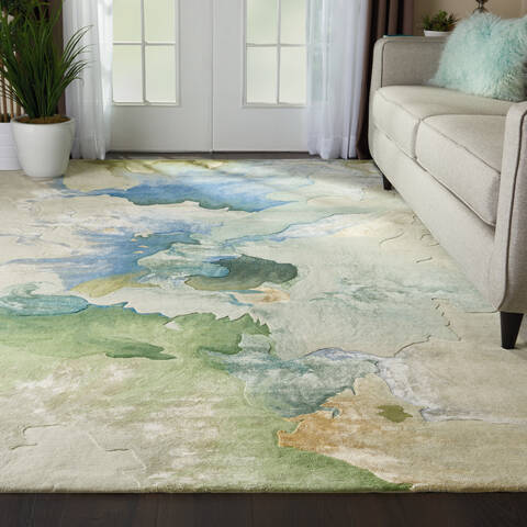 Nourison Prismatic Green 79 X 99 Area Rug 805-114355 Image 4