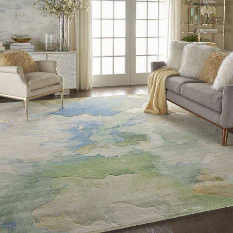 Nourison Prismatic Green 99 X 139 Area Rug 805-114357 Image 5