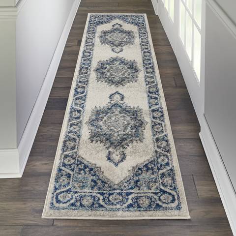 Nourison PERSIAN VINTAGE White Runner 22 X 76 Area Rug 805-114364 Image 1