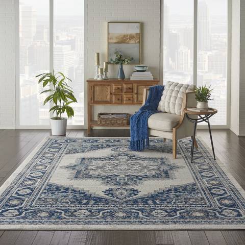 Nourison PERSIAN VINTAGE White 710 X 910 Area Rug 805-114368 Image 1