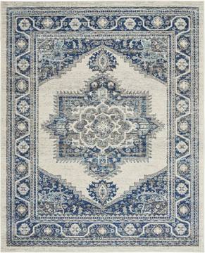 Nourison PERSIAN VINTAGE White Rectangle 8x10 ft Polypropylene Carpet 114368