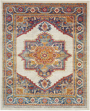 Nourison Persian Vintage Beige Rectangle 8x10 ft Polypropylene Carpet 114371