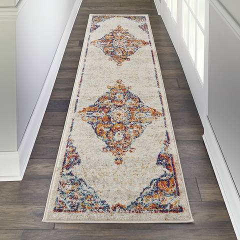 Nourison PERSIAN VINTAGE White Runner 22 X 76 Area Rug 805-114372 Image 1