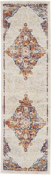 Nourison PERSIAN VINTAGE White Runner 6 to 9 ft Polypropylene Carpet 114372