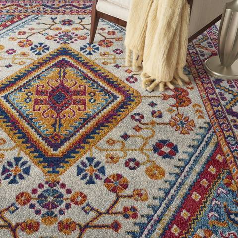 Nourison PERSIAN VINTAGE White 710 X 910 Area Rug 805-114387 Image 4