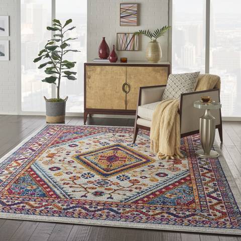 Nourison PERSIAN VINTAGE White 710 X 910 Area Rug 805-114387 Image 5