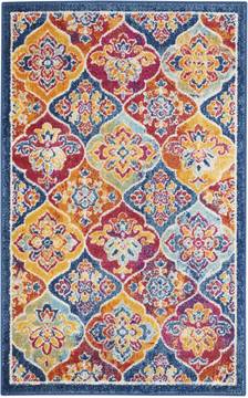 Nourison PERSIAN VINTAGE Multicolor Rectangle 3x5 ft Polypropylene Carpet 114398