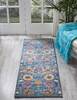 Nourison Passion Blue Runner 110 X 60 Area Rug  805-114408 Thumb 3