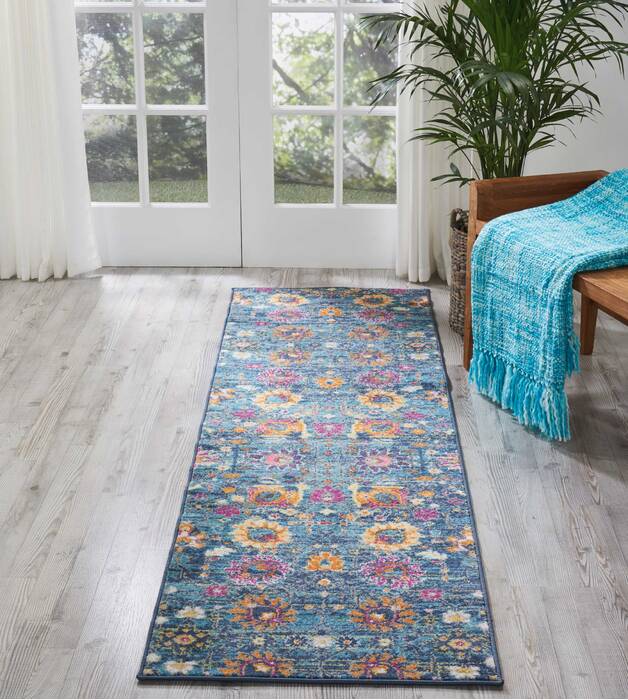 Nourison Passion Blue Runner 22 X 76 Area Rug 805-114412 Image 3