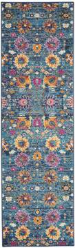 Nourison Passion Blue Runner 6 to 9 ft Polypropylene Carpet 114412