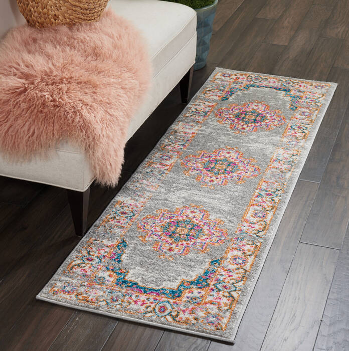 Nourison Passion Grey Runner 110 X 60 Area Rug 805-114425 Image 3