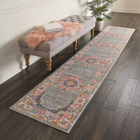 Nourison Passion Grey Runner 22 X 100 Area Rug 805-114428 Image 3