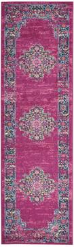 Nourison Passion Purple Runner 6 to 9 ft Polypropylene Carpet 114429
