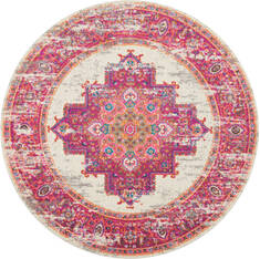 Nourison Passion Beige Round 5 to 6 ft Polypropylene Carpet 114433