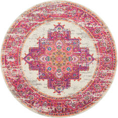 Nourison Passion Beige Round 5'3" X 5'3" Area Rug  805-114433