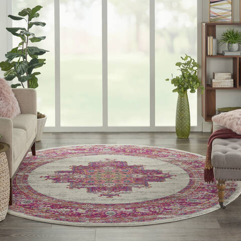 Nourison Passion Beige Round 80 X 80 Area Rug 805-114434 Image 3