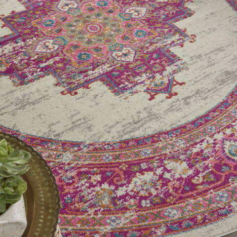 Nourison Passion Beige Round 80 X 80 Area Rug 805-114434 Image 4