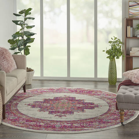 Nourison Passion Beige Round 80 X 80 Area Rug 805-114434 Image 6