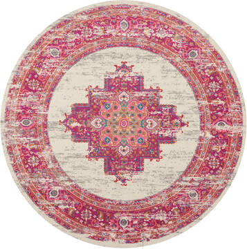 Nourison Passion Beige Round 7 to 8 ft Polypropylene Carpet 114434