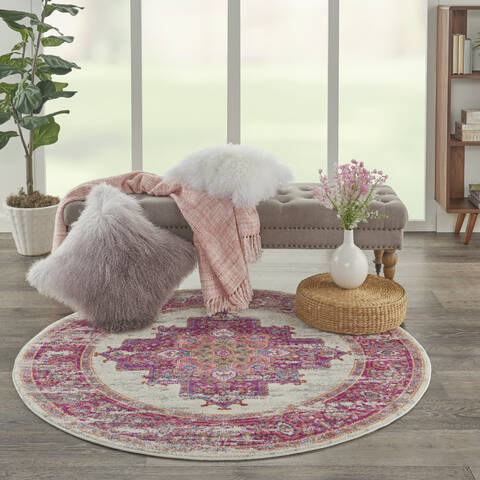 Nourison Passion Beige Round 40 X 40 Area Rug 805-114436 Image 3