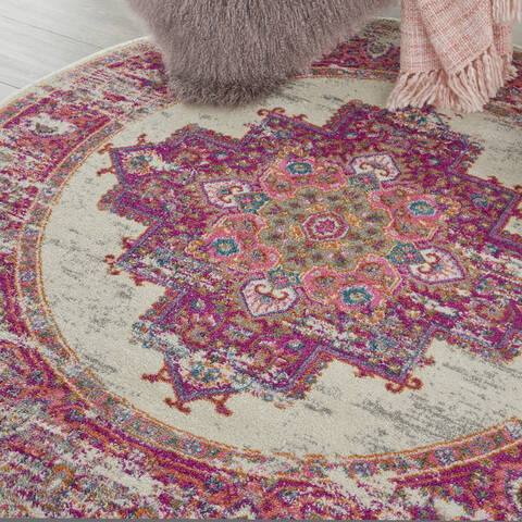 Nourison Passion Beige Round 40 X 40 Area Rug 805-114436 Image 4