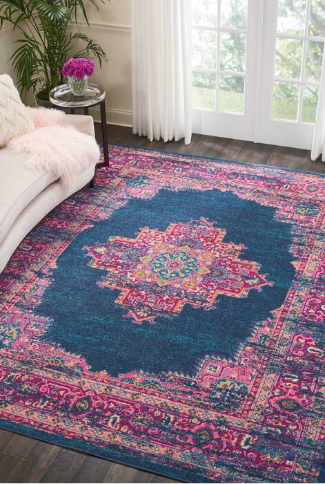 Nourison Passion Blue 80 X 100 Area Rug 805-114438 Image 3