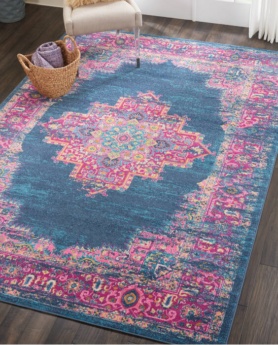 Nourison Passion Blue 67 X 96 Area Rug 805-114439 Image 4