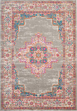Nourison Passion Grey Rectangle 7x10 ft Polypropylene Carpet 114442