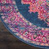 Nourison Passion Blue Round 53 X 53 Area Rug  805-114443 Thumb 1