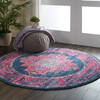 Nourison Passion Blue Round 53 X 53 Area Rug  805-114443 Thumb 3