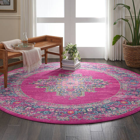 Nourison Passion Purple Round 80 X 80 Area Rug 805-114446 Image 3