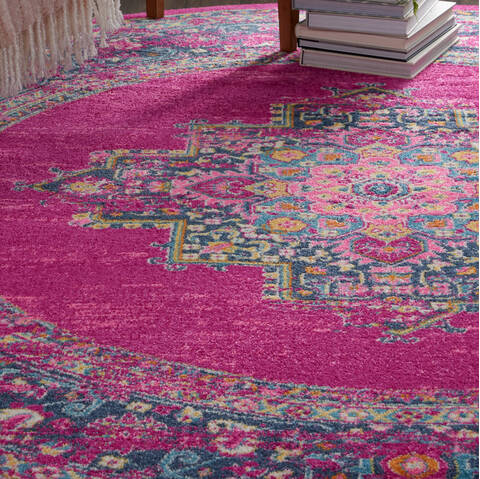Nourison Passion Purple Round 80 X 80 Area Rug 805-114446 Image 4