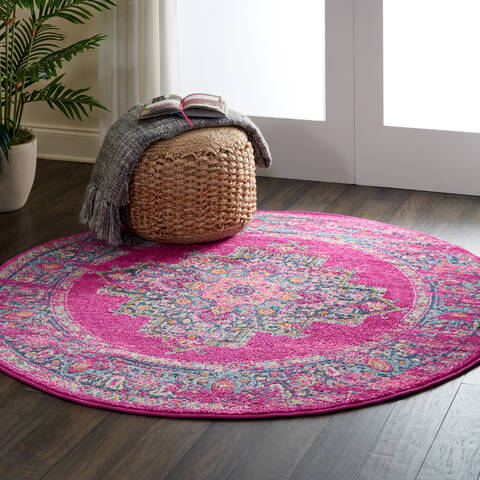Nourison Passion Purple Round 80 X 80 Area Rug 805-114446 Image 5