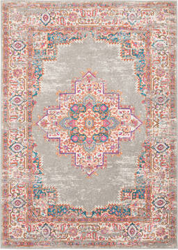 Nourison Passion Grey Rectangle 5x7 ft Polypropylene Carpet 114449