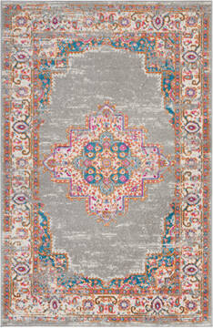 Nourison Passion Grey Rectangle 4x6 ft Polypropylene Carpet 114450
